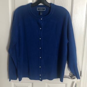 Blue Cardigan with pearl buttons